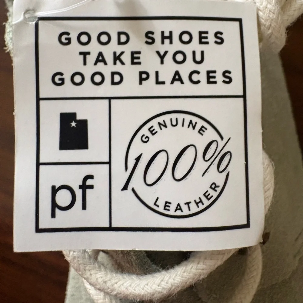 pf Flyers Kids Suede Lace-Up Dress Shoes in Light Sage